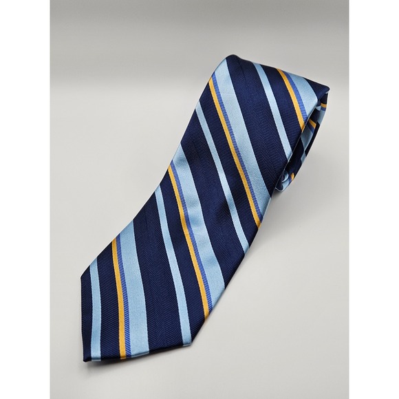 Jos. A. Bank Other - Jos. A. Bank Reserve Silk Tie Mens Navy Blue Gold Striped Extra Long XL Necktie